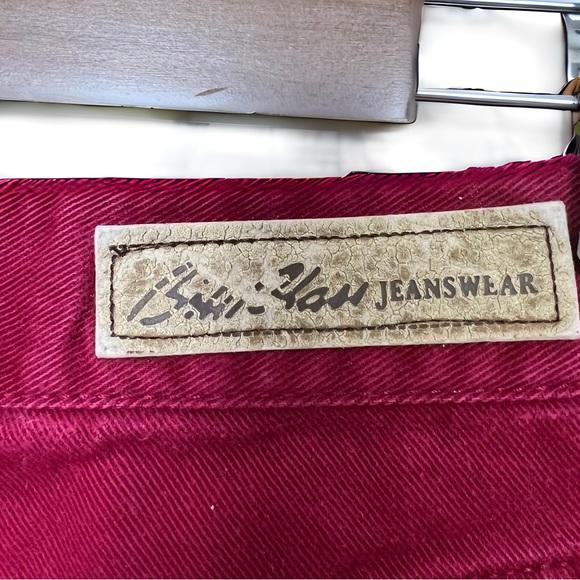 Vintage Bill Blass Jeanswear Easy Fit 90s Red / Maroon High Rise Jeans Size 26P - Picture 4 of 4